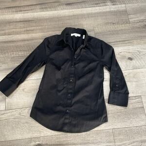 Lark & Ro size 0 woman’s long sleeve button shirt 3/4 sleeve